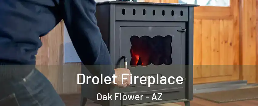 Drolet Fireplace Oak Flower - AZ