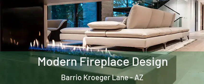 Modern Fireplace Design Barrio Kroeger Lane - AZ